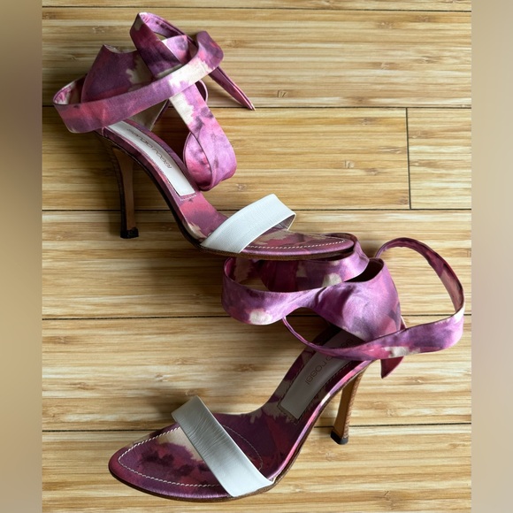 Sergio Rossi Heels Pink Purple White 37 7 - Picture 8 of 11